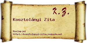 Kosztolányi Zita névjegykártya